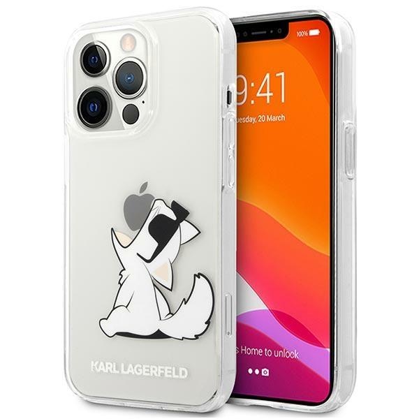 Кейс Karl Lagerfeld KLHCP14LCFNRC за iPhone 14 Pro 6.1", твърд, clear /, прозрачен, Choupette Fun