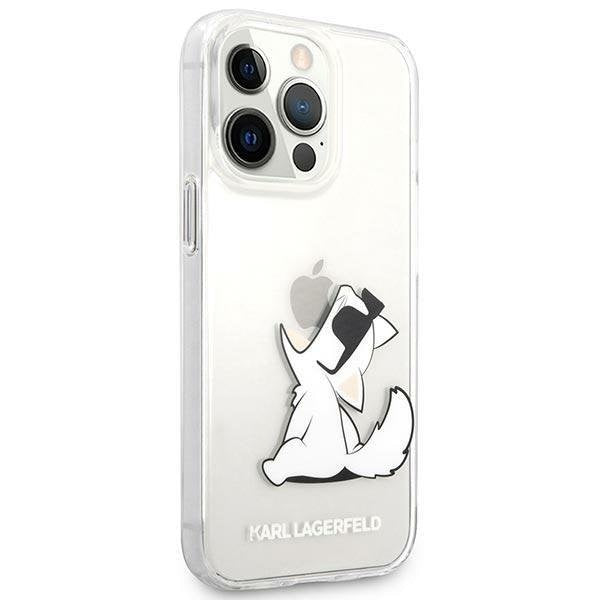 Кейс Karl Lagerfeld KLHCP14LCFNRC за iPhone 14 Pro 6.1", твърд, clear /, прозрачен, Choupette Fun