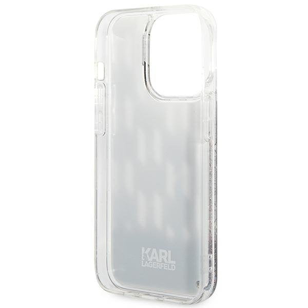 Кейс Karl Lagerfeld KLHCP14LLMNMK за iPhone 14 Pro 6.1", твърд, черен / черен, Liquid Glitter Monogram
