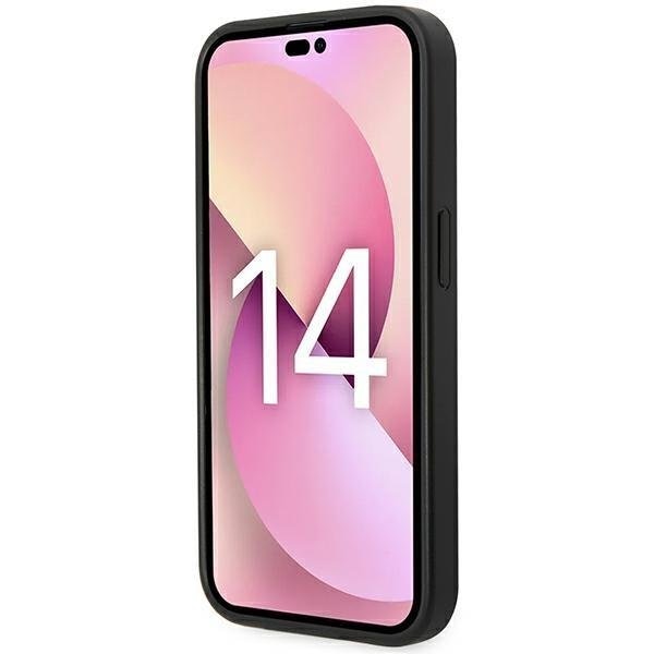 Кейс Karl Lagerfeld KLHCP14LSAKLHPG за iPhone 14 Pro 6.1", твърд, сив / сив, Saffiano Mono Metal Logo