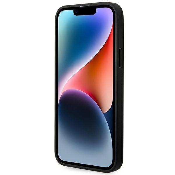 Кейс Karl Lagerfeld KLHCP14MSAKLHPK за iPhone 14 Plus 6.7", твърд, черен / черен, Saffiano Mono Metal Logo