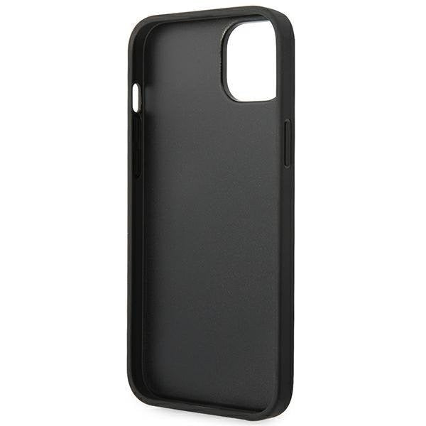 Кейс Karl Lagerfeld KLHCP14MSAKLHPK за iPhone 14 Plus 6.7", твърд, черен / черен, Saffiano Mono Metal Logo