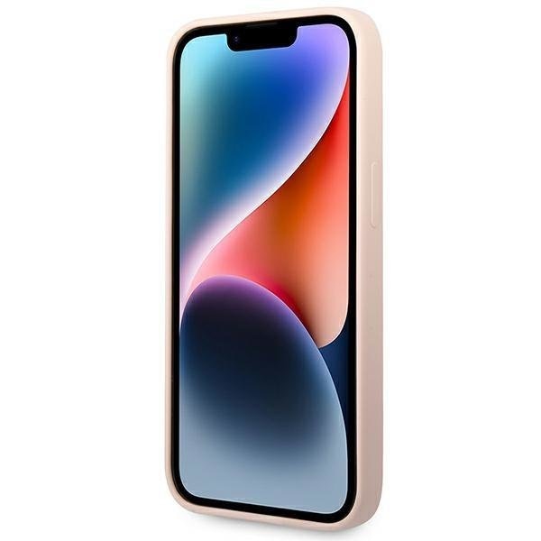 Кейс Karl Lagerfeld KLHCP14MSLCTPI за iPhone 14 Plus 6.7", твърд, светлорозов / светлорозов Silicone Choupette Body