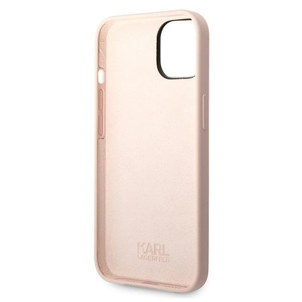 Кейс Karl Lagerfeld KLHCP14MSLKHLP за iPhone 14 Plus 6.7", твърд, розов / розов, Silicone Karl`s Head