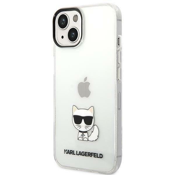 Кейс Karl Lagerfeld KLHCP14SCTTR за iPhone 14 6,1", твърд, clear /, прозрачен, Choupette Body