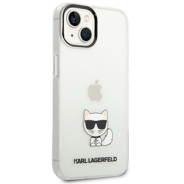 Кейс Karl Lagerfeld KLHCP14SCTTR за iPhone 14 6,1", твърд, clear /, прозрачен, Choupette Body