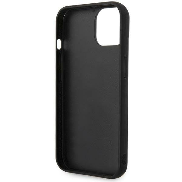 Кейс Karl Lagerfeld KLHCP14SPSQAK за iPhone 14 6,1", твърд, черен / черен, Puffy Elongated Logo