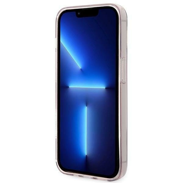 Кейс Karl Lagerfeld KLHCP14XCTTRI за iPhone 14 Pro Max 6.7", твърд, розов / розов, прозрачен, Choupette Body