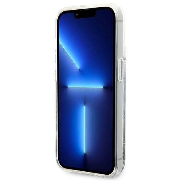 Кейс Karl Lagerfeld KLHCP14XLCRSGRS за iPhone 14 Pro Max 6.7" сребърен / сребърен, твърд, Liquid Glitter RSG