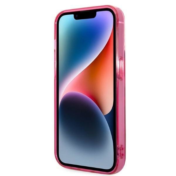Кейс Karl Lagerfeld KLHCP14XTGKCP за iPhone 14 Pro Max 6.7", твърд, розов / розов, Gradient Ikonik Karl&Choupette