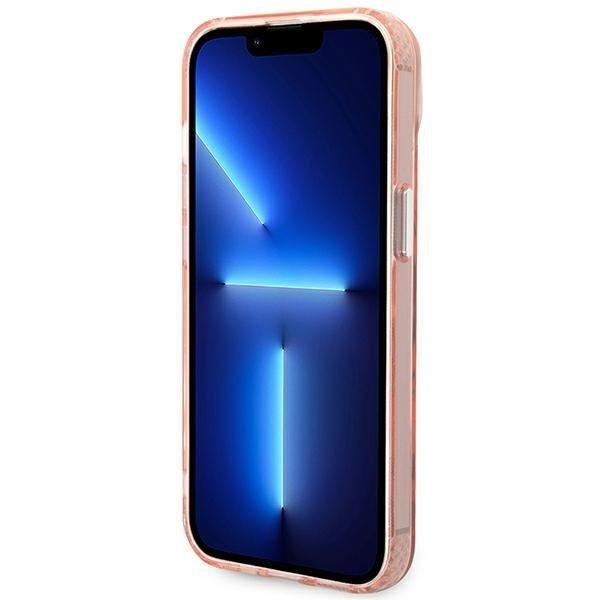 Кейс Karl Lagerfeld KLHMP14MHKCP за iPhone 14 Plus 6.7", твърд, розов / розов, Karl&Choupette Aluminum, съвместим с MagSafe