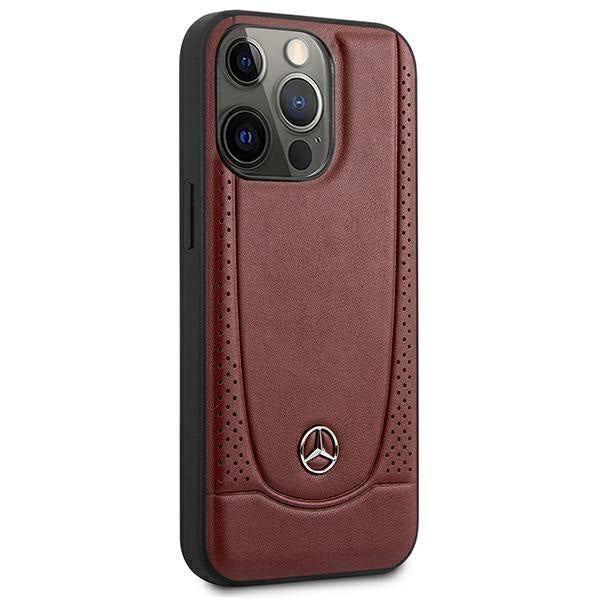 Кейс Mercedes MEHCP14LARMRE за iPhone 14 Pro 6.1", червен / червен, твърд, Leather Urban Bengale