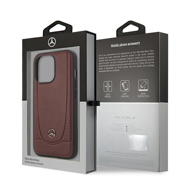 Кейс Mercedes MEHCP14LARMRE за iPhone 14 Pro 6.1", червен / червен, твърд, Leather Urban Bengale
