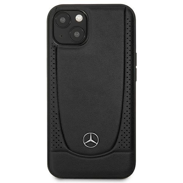 Кейс Mercedes MEHCP14SARMBK за iPhone 14 6.1", черен / черен, твърд, Leather Urban