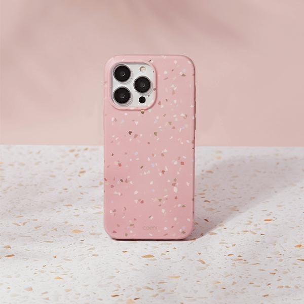 Кейс Uniq Coehl Terrazzo за iPhone 14 Pro Max 6.7" розов / корал