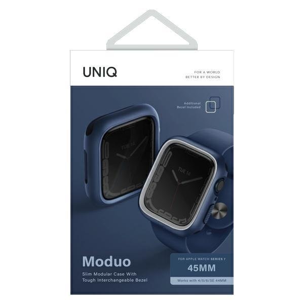 Калъф UNIQ etui Moduo за Apple Watch Series 4/5/6/7/8/SE, 44/45mm, синьо-сив