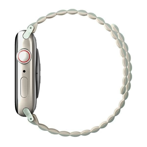 Магнитна каишка UNIQ Revix за Apple Watch Series 4/5/6/7/8/SE/SE2/Ultra, 42/44/45mm, двустранна, зелена/бежова