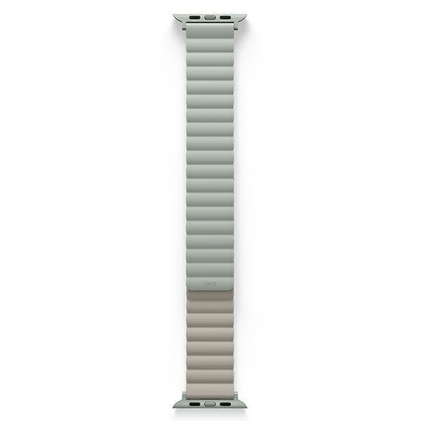 Магнитна каишка UNIQ Revix за Apple Watch Series 4/5/6/7/8/SE/SE2/Ultra, 42/44/45mm, двустранна, зелена/бежова