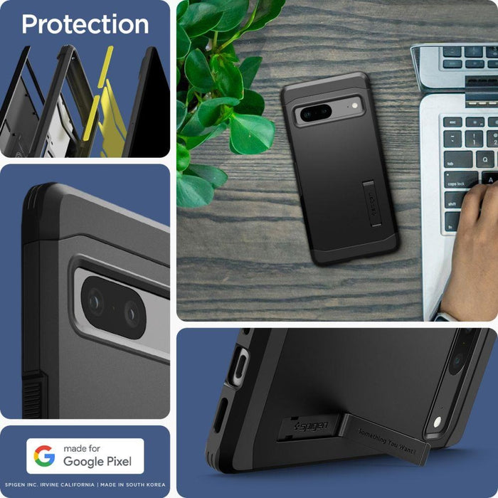 Кейс Spigen Tough Armor за Google Pixel 7, черен