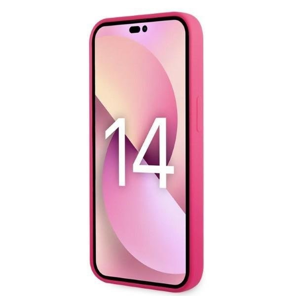 Кейс Karl Lagerfeld KLHCP14SSRSGRCF за iPhone 14 6.1", твърд, розов / розов, Silicone RSG