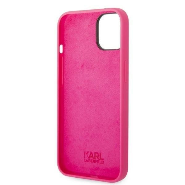 Кейс Karl Lagerfeld KLHCP14SSRSGRCF за iPhone 14 6.1", твърд, розов / розов, Silicone RSG