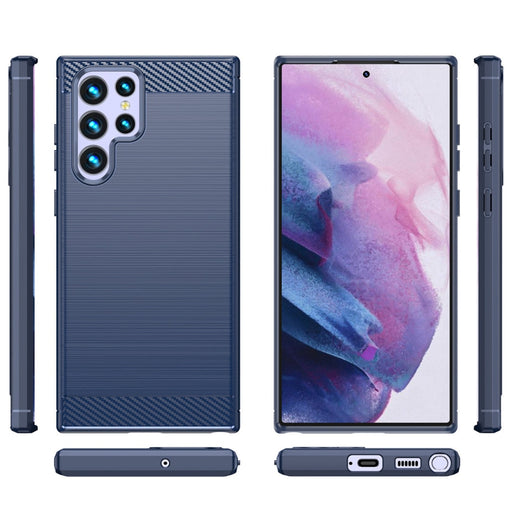 Кейс HQWear Carbon Case за Samsung Galaxy S23 Ultra син
