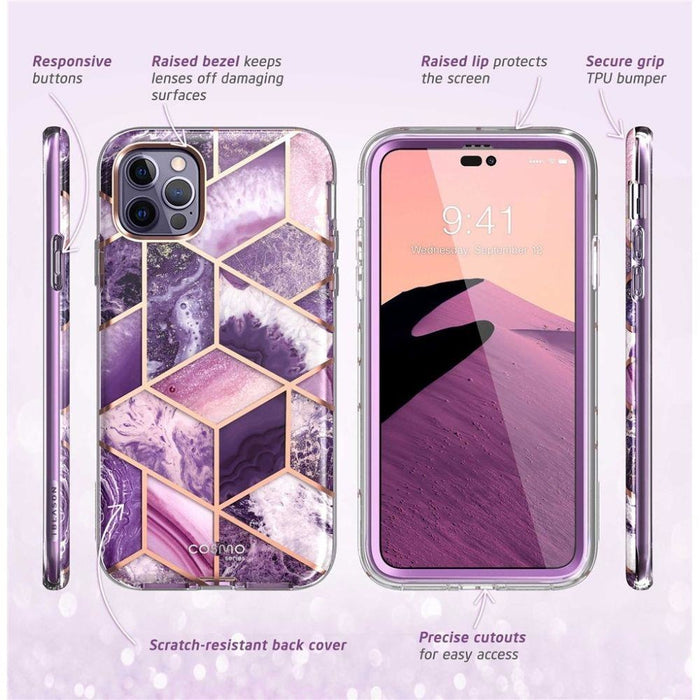 Кейс Supcase Cosmo за iPhone 14 PRO MAX, MARBLE PURPLE
