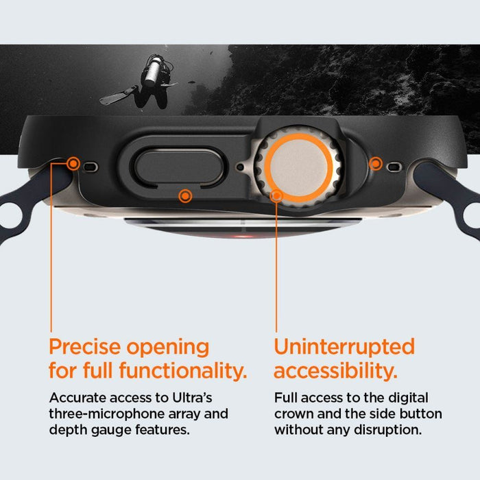Калъф Spigen Thin Fit 360 за Apple Watch Ultra (49mm) черен