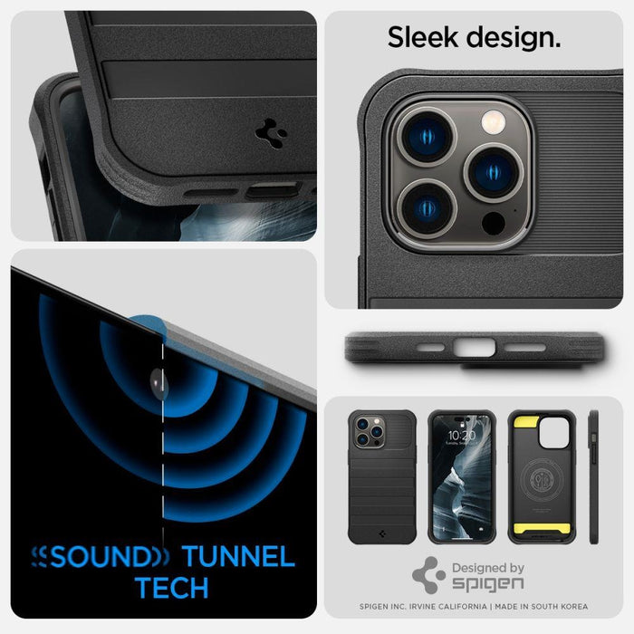Кейс Spigen Geo Armor 360 за iPhone 14 Pro, съвместим с MagSafe, черен