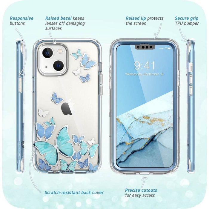Кейс Supcase Cosmo за iPhone 13 / 14, BLUE FLY