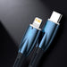 Кабел Baseus Glimmer Series USB - C 480Mb/s PD 100W 1m черен