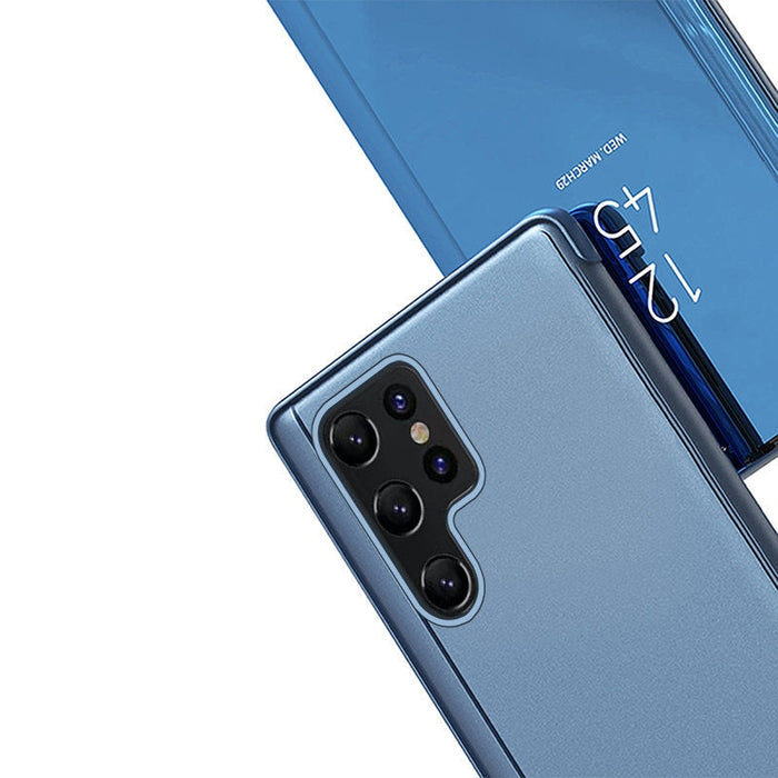 Калъф HQWear Clear View Case за Samsung Galaxy S23 Ultra син