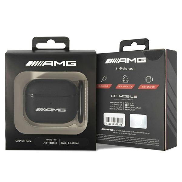 Кейс AMG AMA3SLWK за AirPods 3 черен / Leather