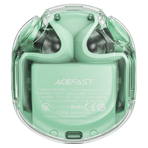 Безжични слушалки Acefast T8 Bluetooth 5.3 TWS ментови