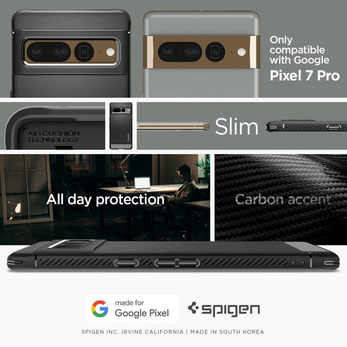 Кейс Spigen Rugged Armor за Google Pixel 7 Pro матово черен