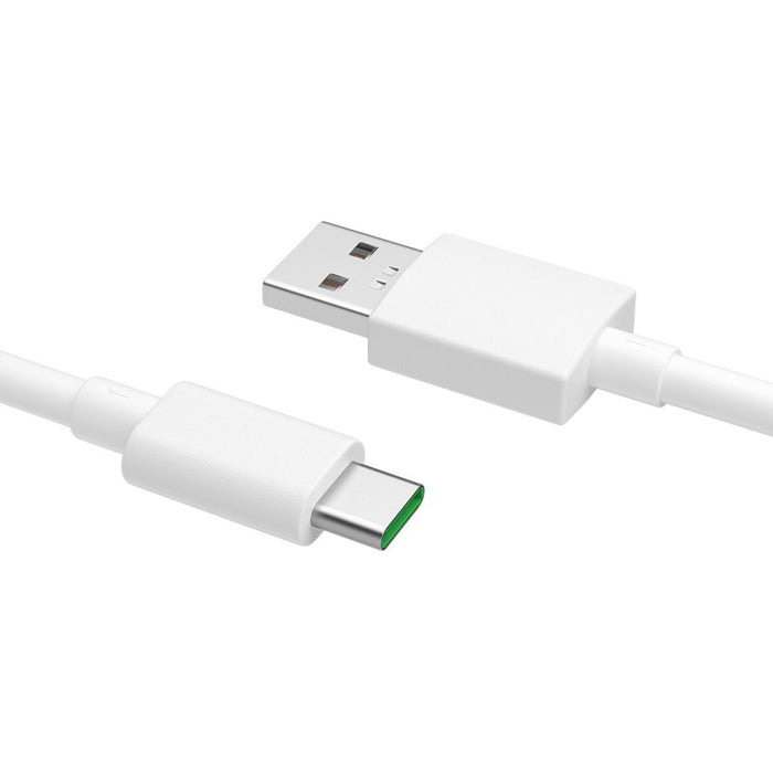 Кабел Oppo VOOC USB - A към USB - C 65W 6.5A 1m бял (DL129)
