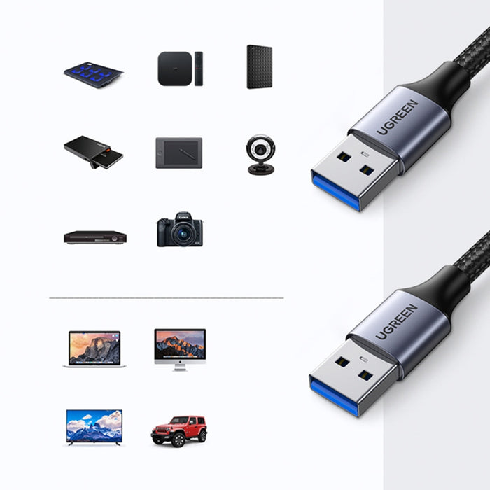 Кабел Ugreen USB към 3.0 5Gb/s 2m сив (US373)