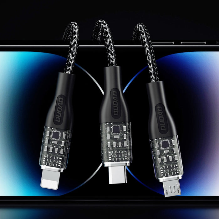 3в1 кабел Dudao L22X USB към USB - C / microUSB