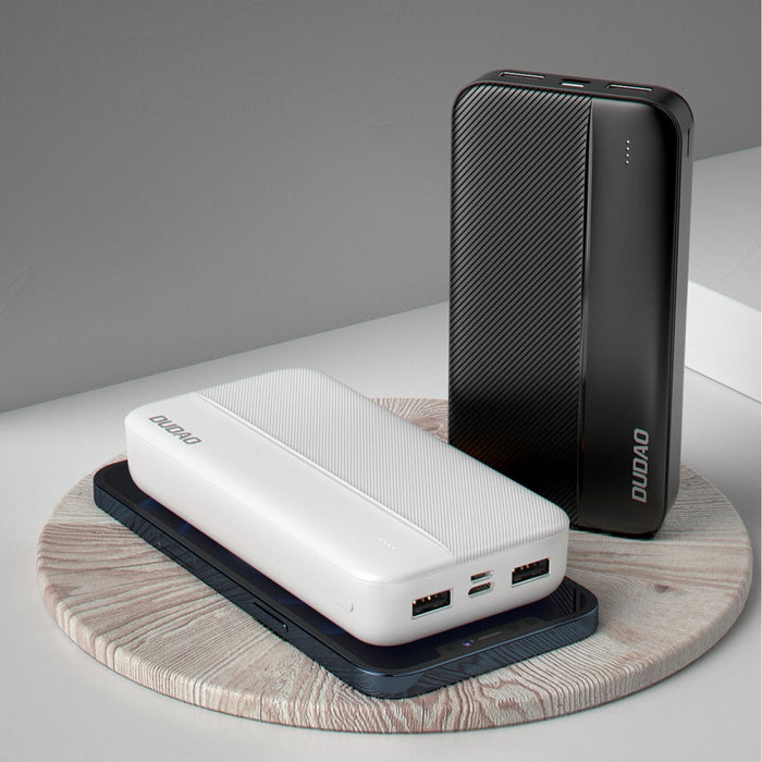 Преносима батерия Dudao 20000mAh 2xUSB - A 10W бяла (K4S