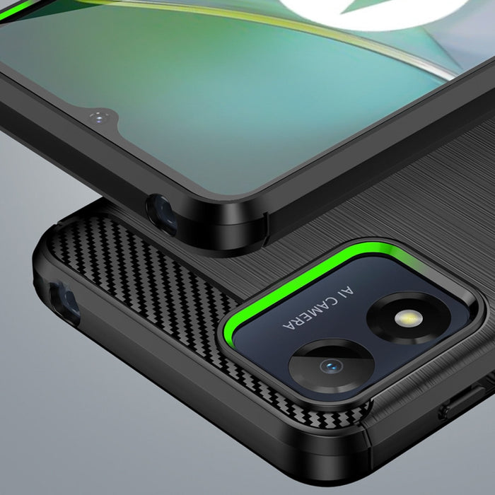 Кейс HQWear Carbon Case за Motorola Moto E13 черен