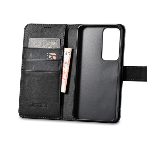 Кожен калъф iCarer Wallet Case за Samsung Galaxy S23 черен
