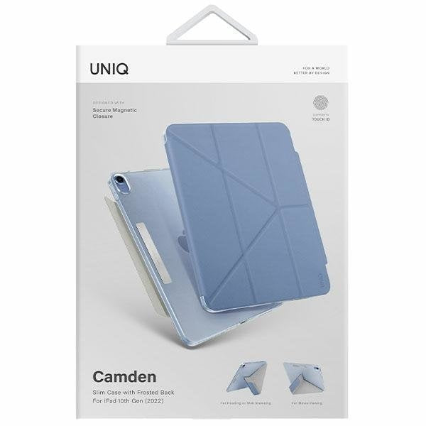 Калъф Uniq Camden за iPad 10 gen. (2022) антимикробен син