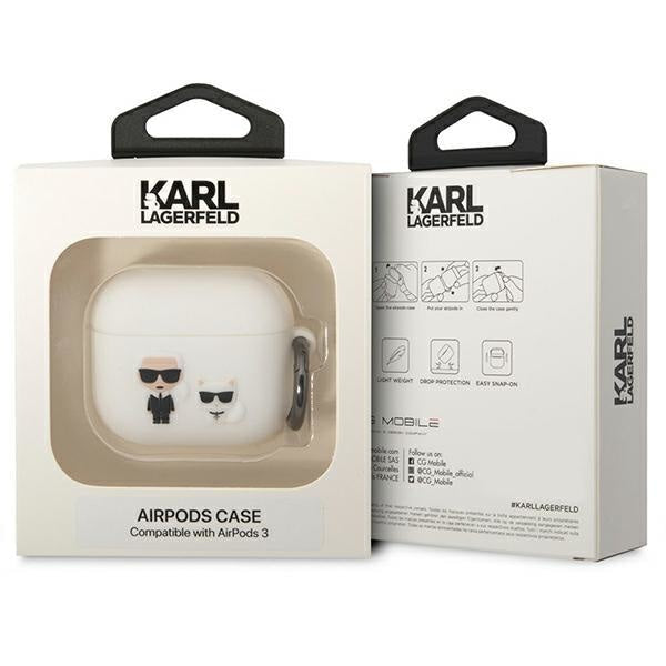 Кейс Karl Lagerfeld KLACA3SILKCW за AirPods 3 бял