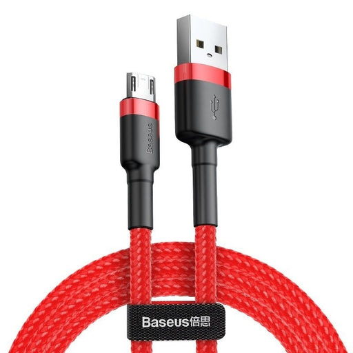 Кабел Baseus Cafule Micro USB 2.4A 1m червен