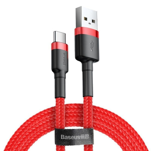 Кабел Baseus Cafule USB - C 3A 0.5m червен