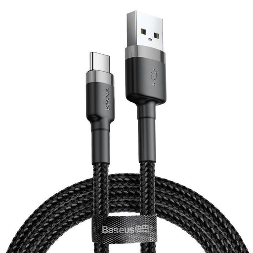 Кабел Baseus Cafule USB - C 3A 0.5m сиво - черен