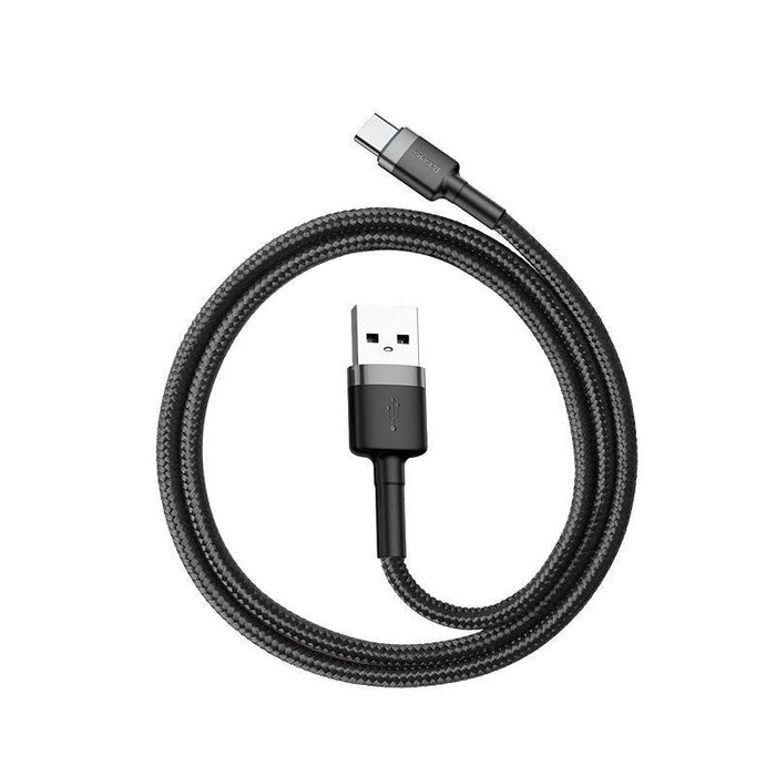 Кабел Baseus Cafule USB - C 3A 0.5m сиво - черен