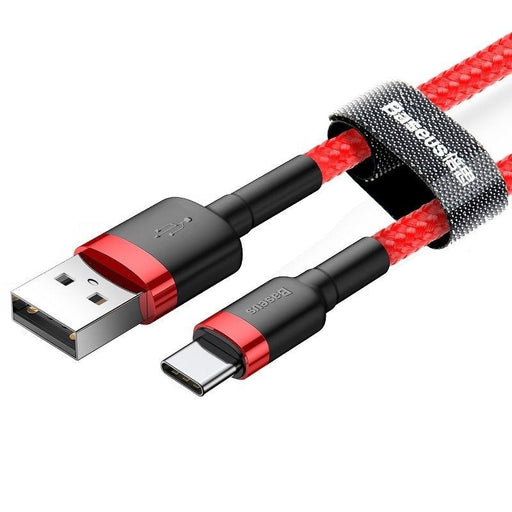 Кабел Baseus Cafule USB - C 3A 1m червен