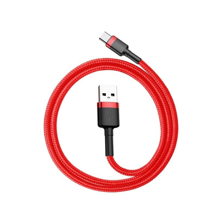 Кабел Baseus Cafule USB - C 3A 1m червен