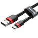 Кабел Baseus Cafule USB - C 3A 1m черно - червен